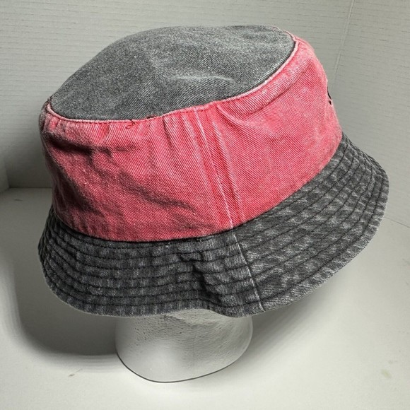 Topsail Island Bucket Hat Unisex, ￼OS /Red-Black /Stone Wash - NC Beach - Picture 10 of 10